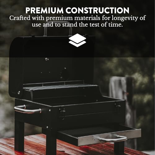 GasOne Portable Tabletop BBQ Grill - 18-inch, 2-Tiered, Side Handles & Lid - Compact Charcoal Grill for Picnic & Tailgate - Image 6