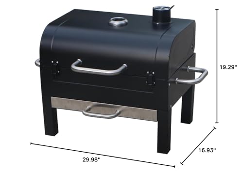 GasOne Portable Tabletop BBQ Grill - 18-inch, 2-Tiered, Side Handles & Lid - Compact Charcoal Grill for Picnic & Tailgate - Image 10